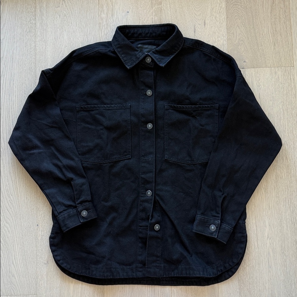 HUDSON Los Angeles Black Denim Canvas Shacket